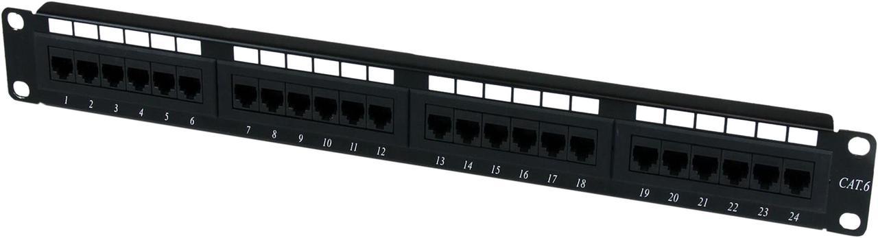 StarTech.com C6PANEL24 24 Port 1U Rackmount Cat 6 110 Patch Panel