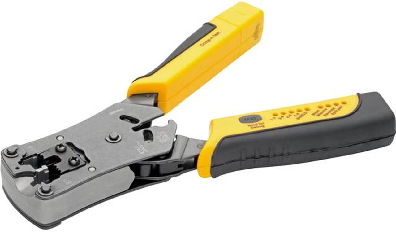 Tripp Lite RJ11/RJ12/RJ45 Wire Crimper with Built-in Cable Tester