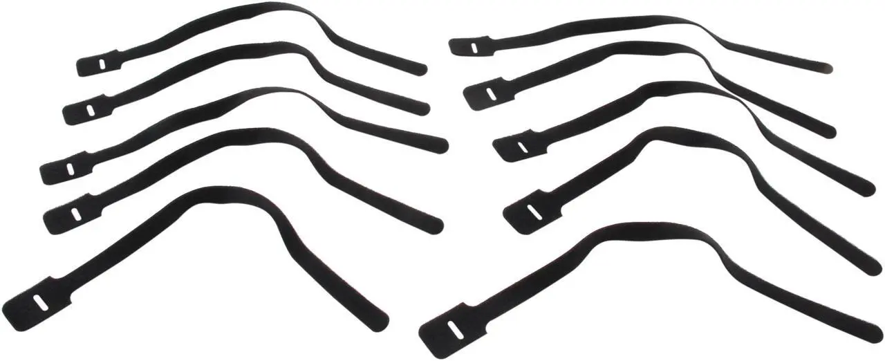Main image of Nippon Labs VT-13-BK Nippon Labs 13" Hook-and-Loop fastener Resuable Ties Black Color 10pcs/bag