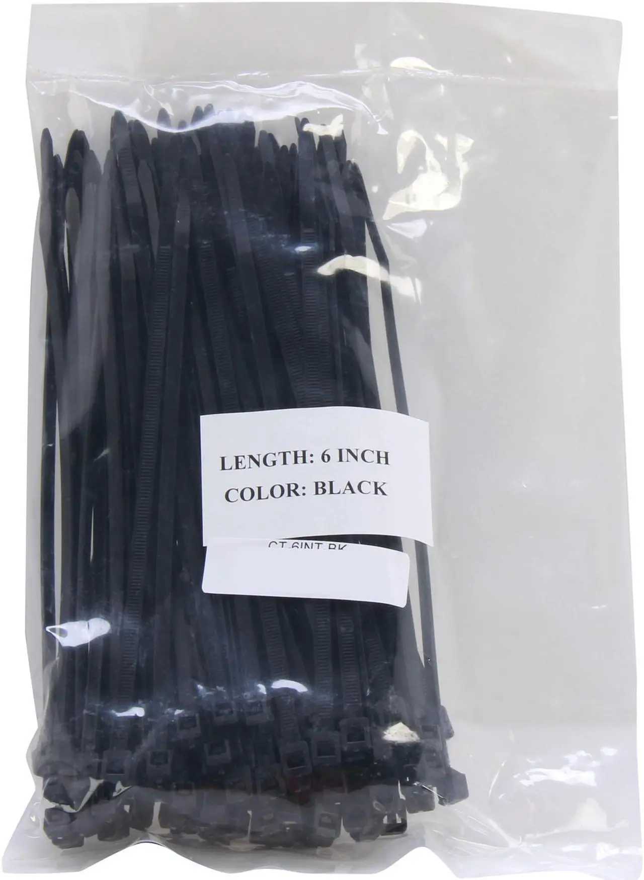 Alt view image 2 of 2 - Nippon Labs CT-6INT-BK Nippon Labs 6" Intermediate Cable Ties Black Color 100pcs/Bag - OEM
