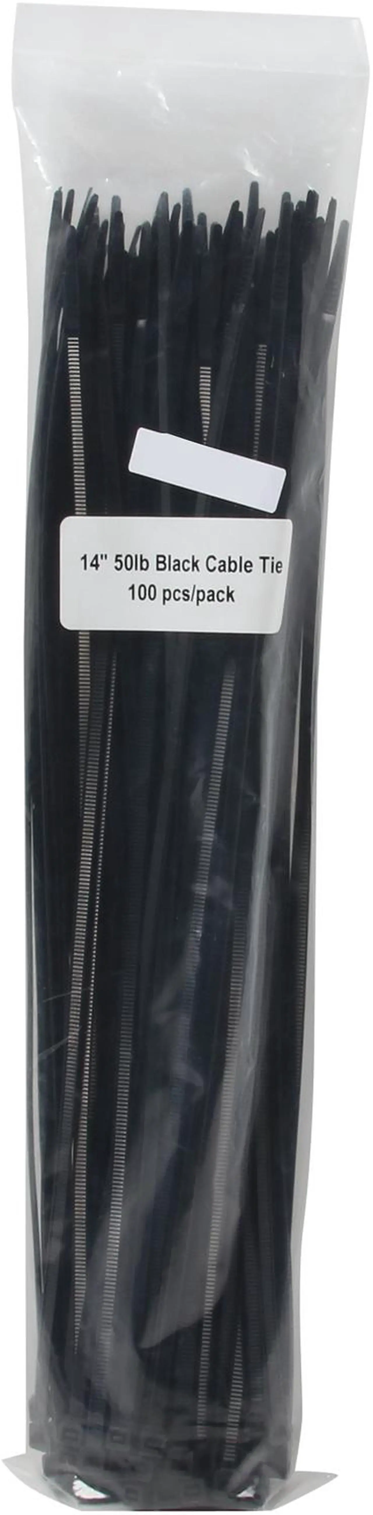 Alt view image 3 of 3 - Nippon Labs CT-14S-BK Nippon Labs 14" Standard Cable Ties Black Color 100pcs/Bag - OEM