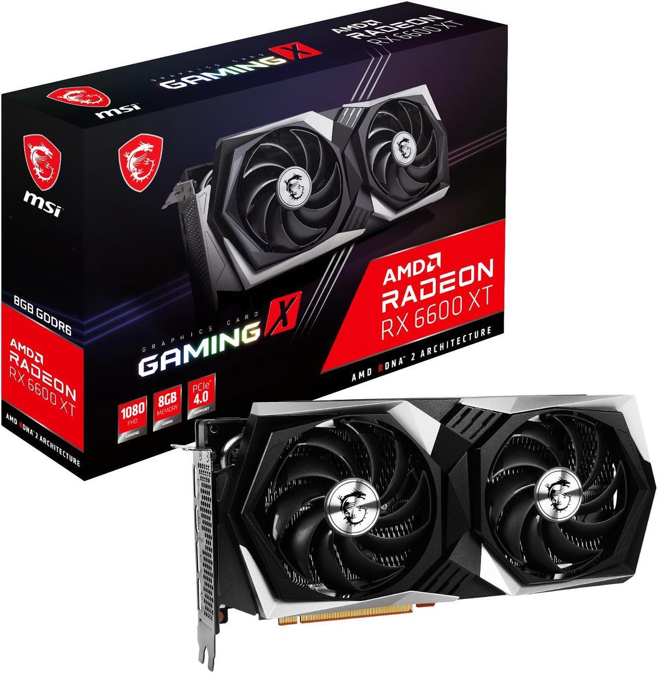 Alt view image 11 of 12 - MSI Gaming Radeon RX 6600 XT 8GB GDDR6 PCI Express 4.0 ATX Video Card RX 6600 XT GAMING X 8G