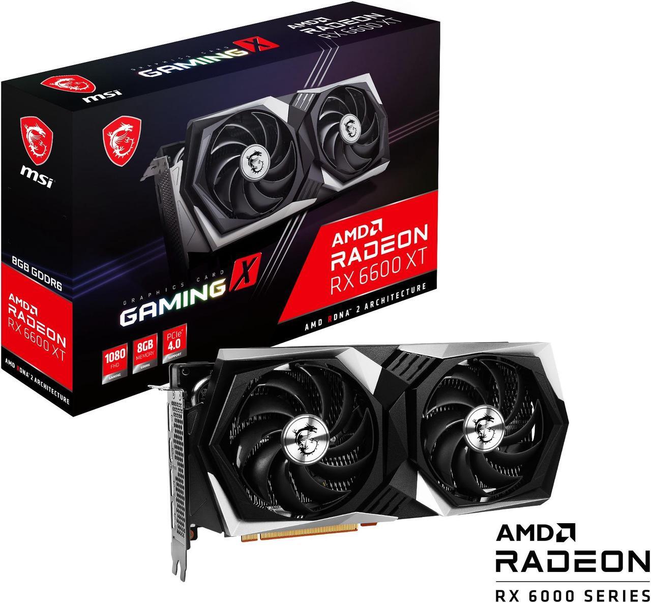 Alt view image 12 of 12 - MSI Gaming Radeon RX 6600 XT 8GB GDDR6 PCI Express 4.0 ATX Video Card RX 6600 XT GAMING X 8G
