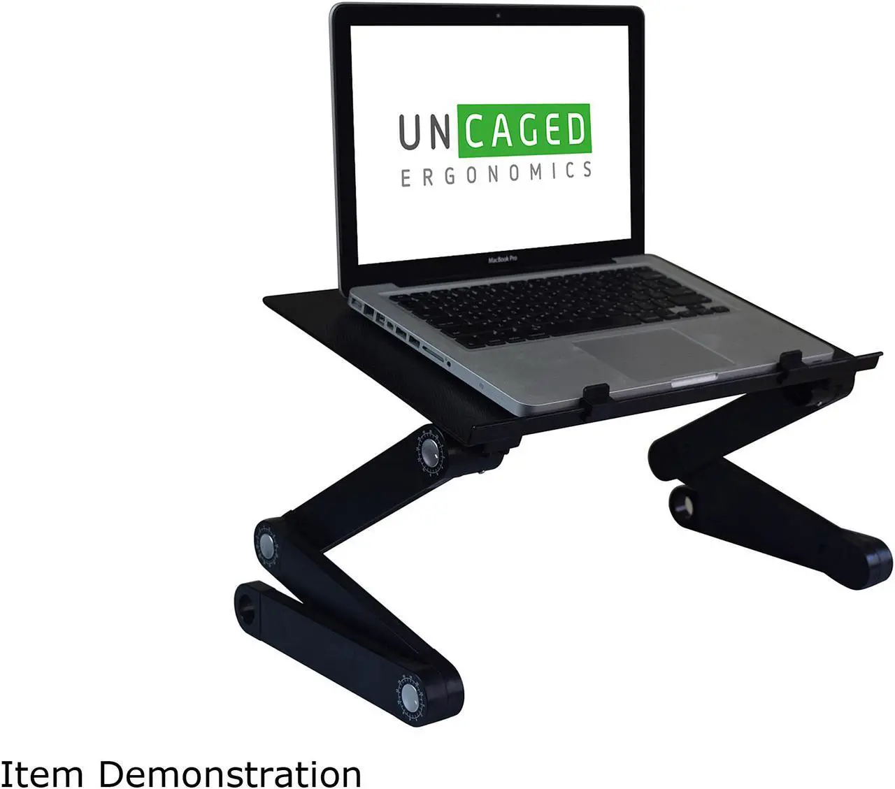 Alt view image 3 of 7 - WorkEZ Professional Laptop Riser for Desk - Adjustable Laptop Desk for Bed Computer lap desk for laptop ergonomic laptop stand for bed laptop holder desk laptop cooling stand bed desk for laptop black