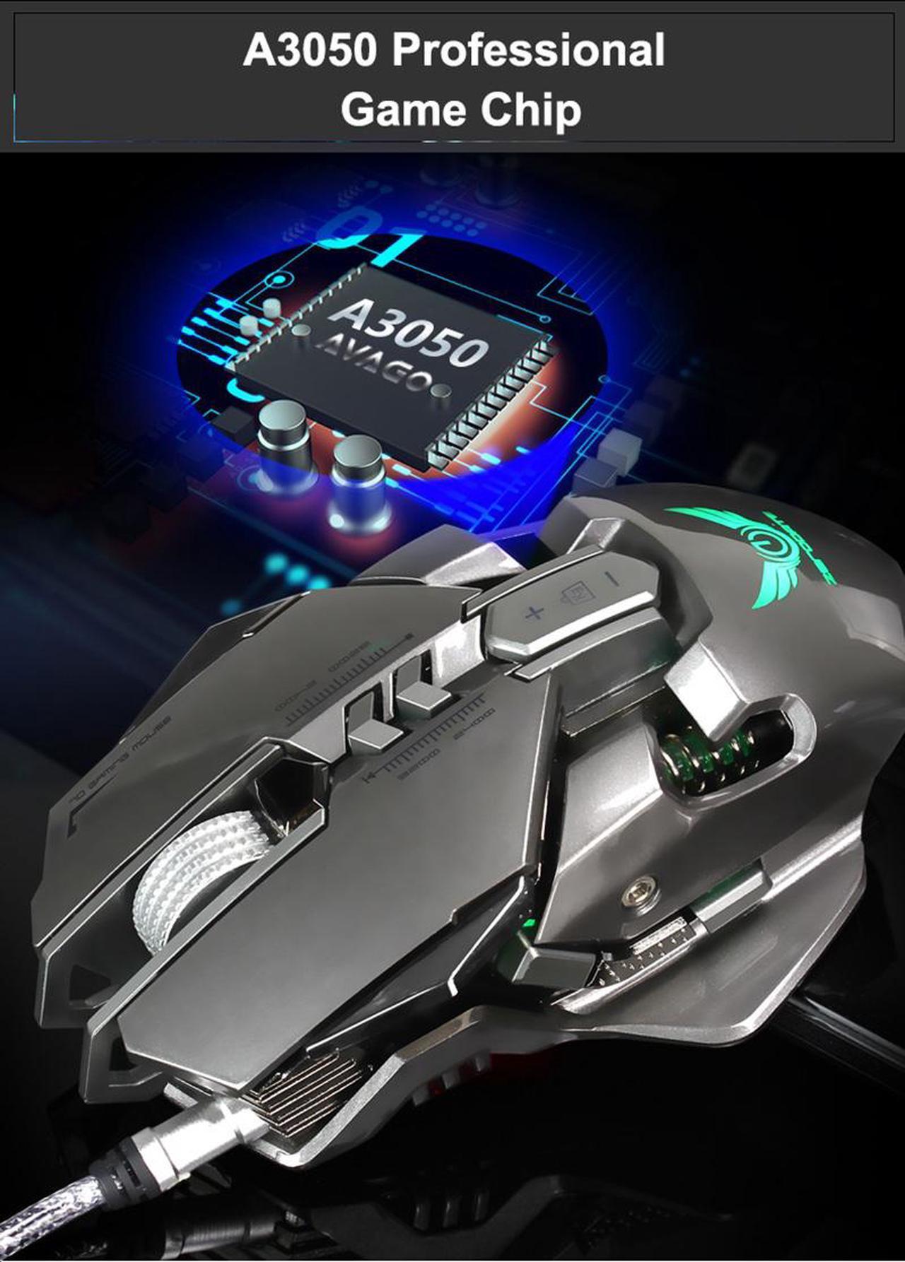 Alt view image 6 of 6 - G9 Gaming Mouse Wired USB DPI Adjustable Macro Programmable Mouse Gamer Optical Professional RGB Mause Game Mice For PC Computer