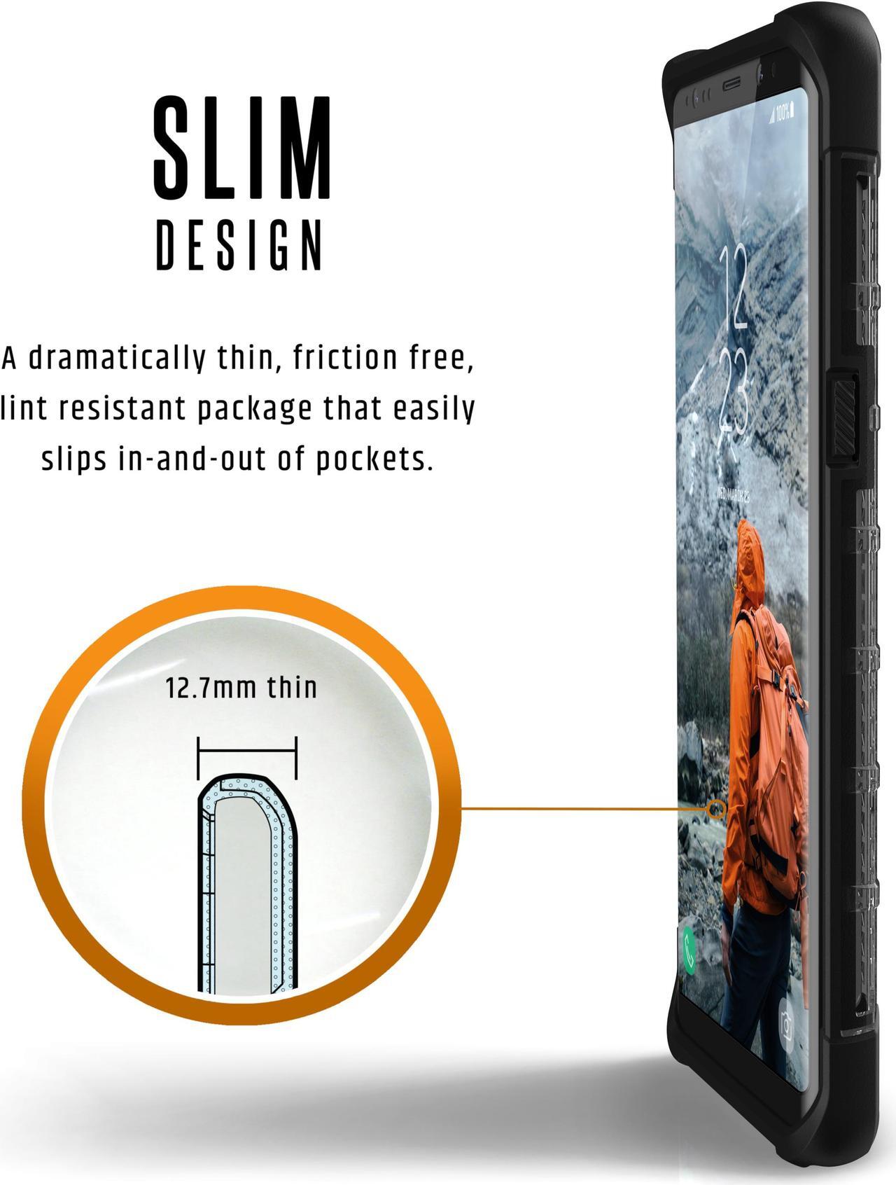 Alt view image 4 of 9 - UAG Samsung Galaxy Note 8 Plasma Feather-Light Rugged [Ash] Military Drop Tested Phone Case