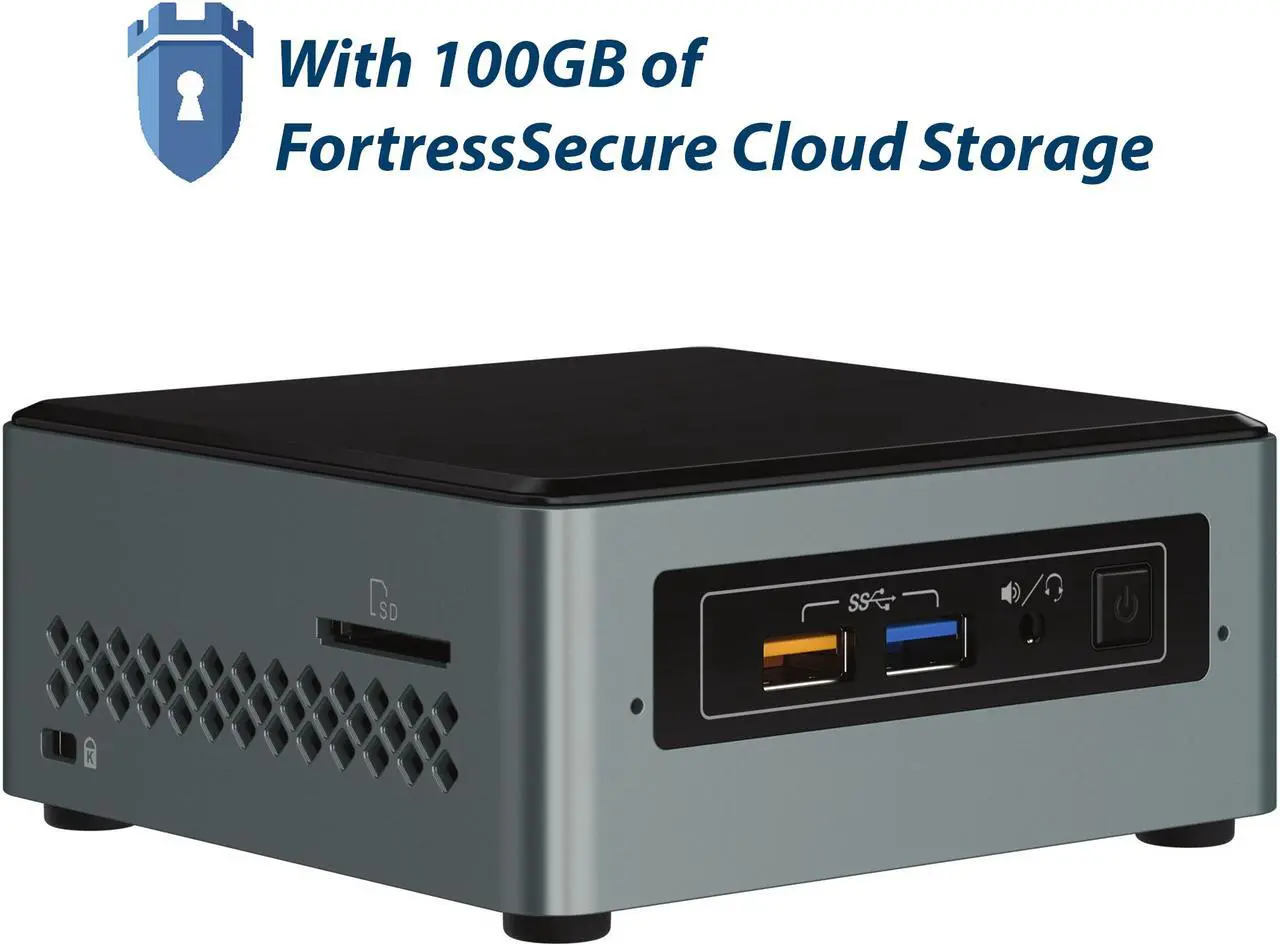 Alt view image 10 of 10 - Intel Desktop Computer NUC Kit BOXNUC6CAYSAJ Celeron J3455 (1.50 GHz) 2 GB DDR3L 32 GB eMMC Intel HD Graphics 500 Windows 10 Home 64-bit