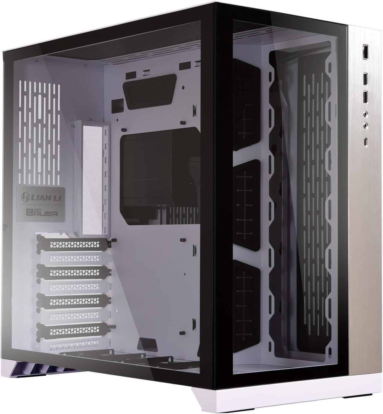 LIAN LI PC-O11 Dynamic White Tempered Glass on the Front and Left Sides, Chassis Body SECC ATX Mid Tower Gaming Computer Case - PC-O11DW