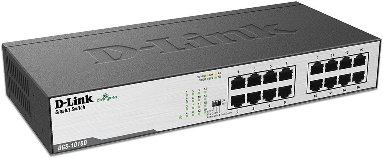 D-Link DGS-1016D Unmanaged Desktop/Rackmount Switch