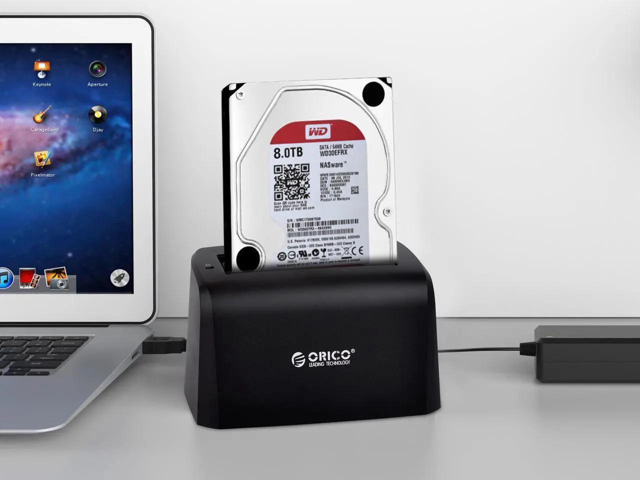 Alt view image 7 of 7 - ORICO Tool Free SuperSpeed USB3.0 SATA 2.5 & 3.5 inch HDD SSD External Hard Drive Docking Station Support UASP & SATAIII for PC, Notebook ,MacBook ,laptop and Desktop - Black