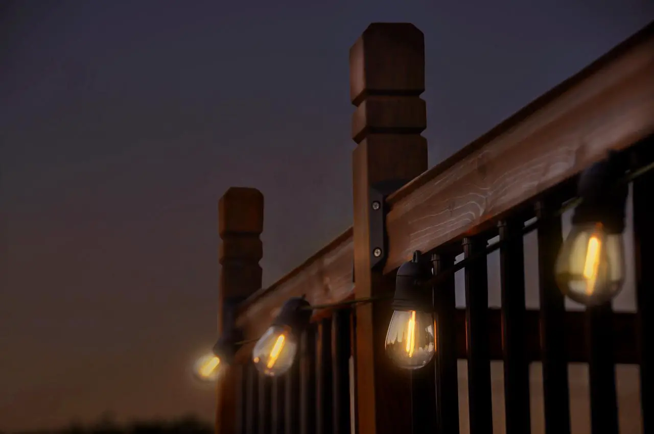 Alt view image 4 of 6 - Sunforce 46' Solar 20 LED Bulbs Hanging Indoor Outdoor String Light Shatterproof/Weather-Resistance 80040