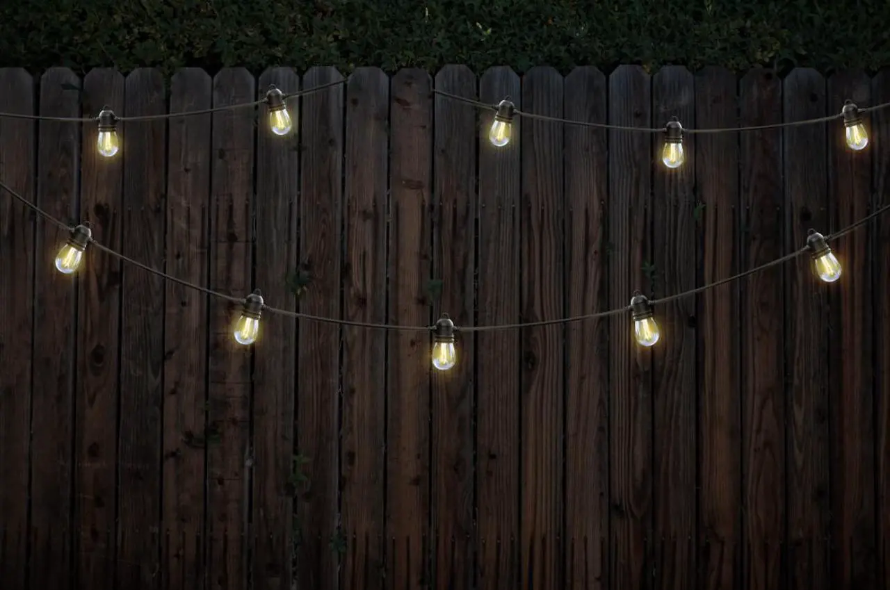 Alt view image 6 of 6 - Sunforce 46' Solar 20 LED Bulbs Hanging Indoor Outdoor String Light Shatterproof/Weather-Resistance 80040