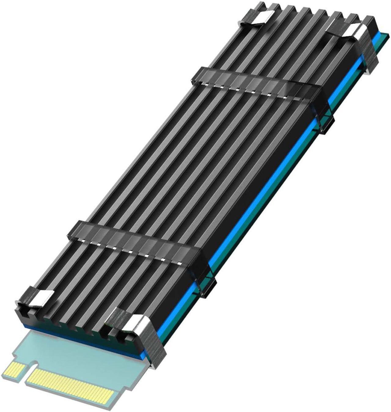 GLOTRENDS M.2 Heatsink 0.12inch/3mm Thick Fit for 2280 M.2 PCIe 4.0/3.0 NVMe SSD