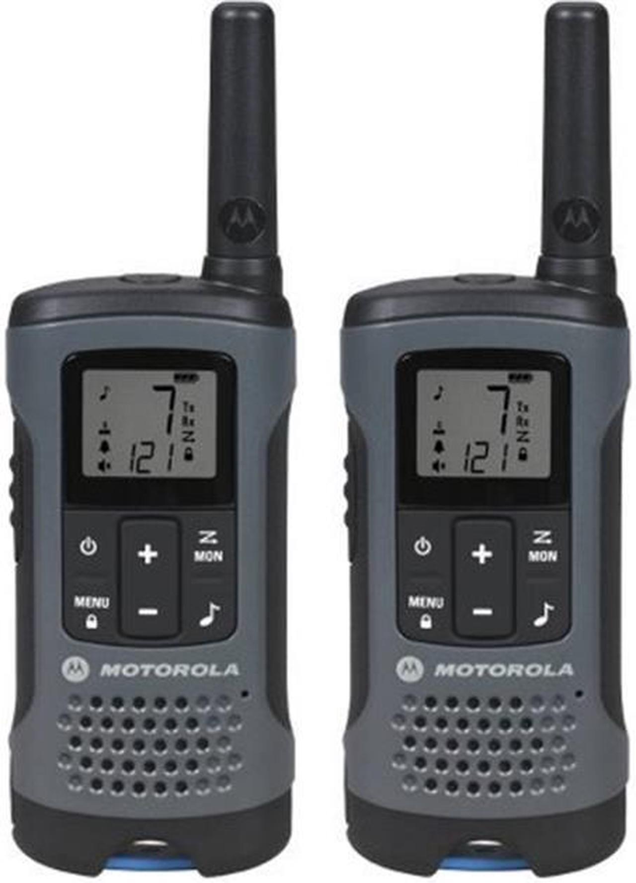 Alt view image 14 of 20 - MOTOROLA T200 Two Way Radio,Gray,NiMh or Alkaline,PK2