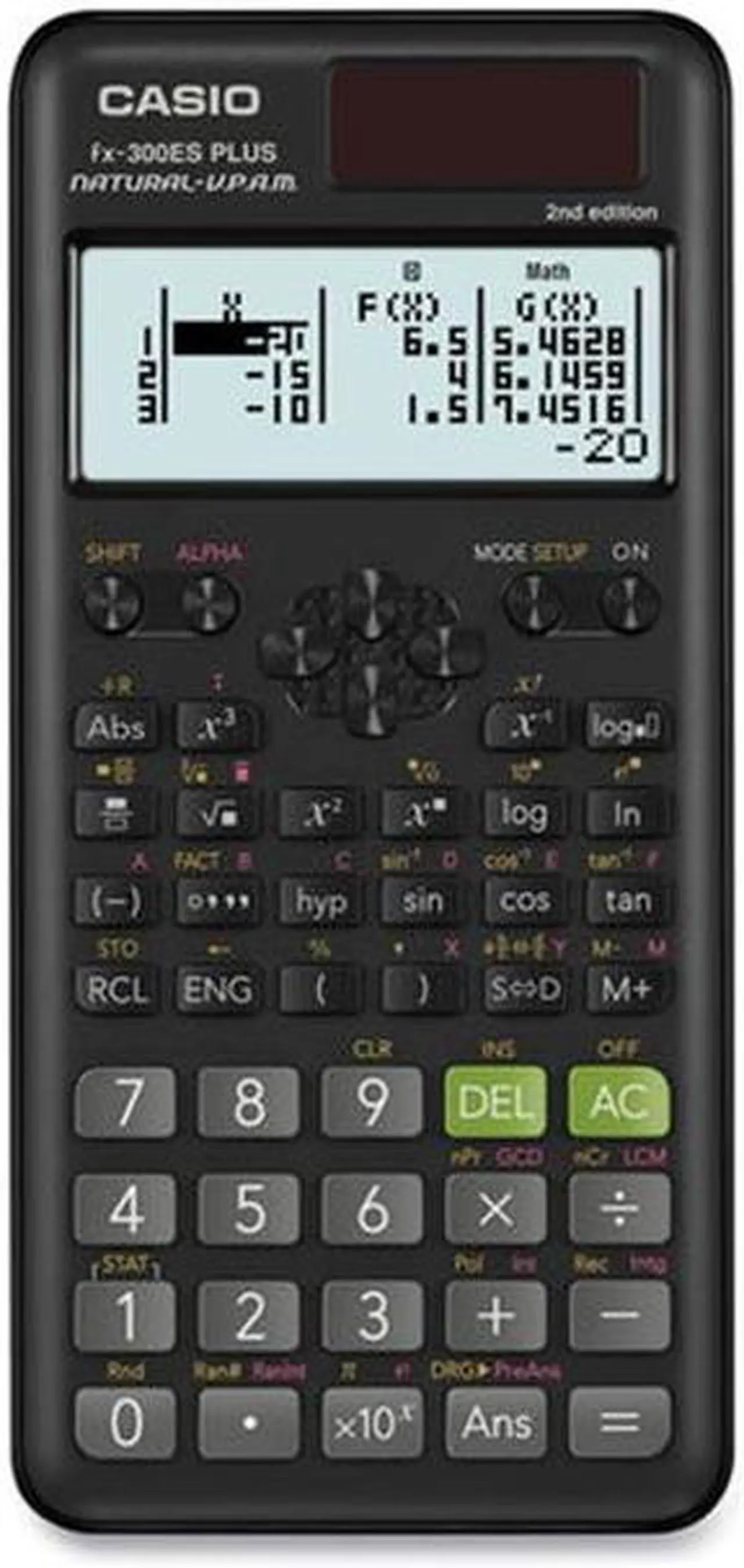 Alt view image 6 of 16 - FX-300ES Plus 2nd Edition Scientific Calculator, 16-Digit LCD, Black FX300ESPLS2