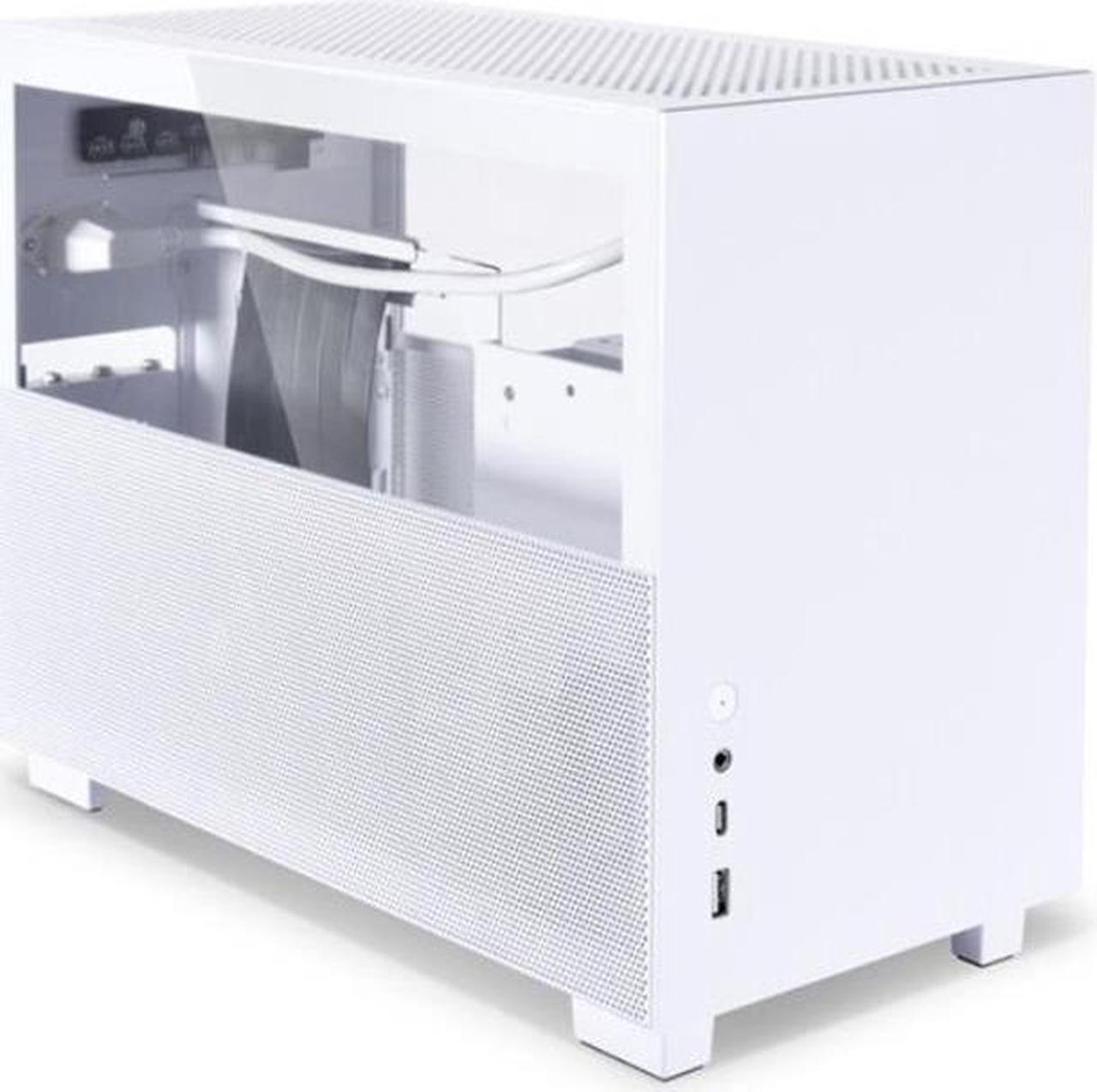 Alt view image 9 of 13 - LIAN LI Q58 White Color  SPCC / Aluminum / Tempered Glass  Mini Tower Computer Case , PCI4.0 Riser Card Cable Included ---Q58W4
