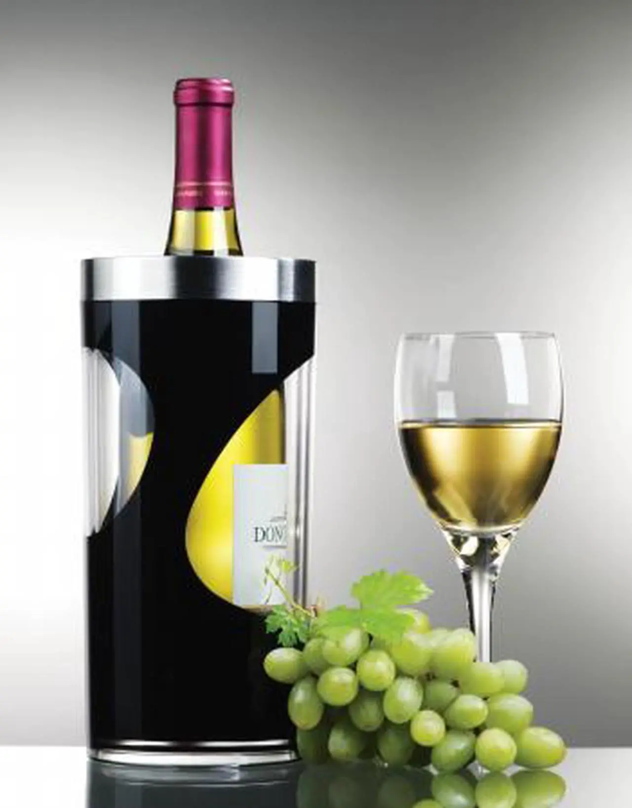 Alt view image 2 of 13 - Prodyne A903b Black Wine Cooler Two Tone Iceless Swirl Design