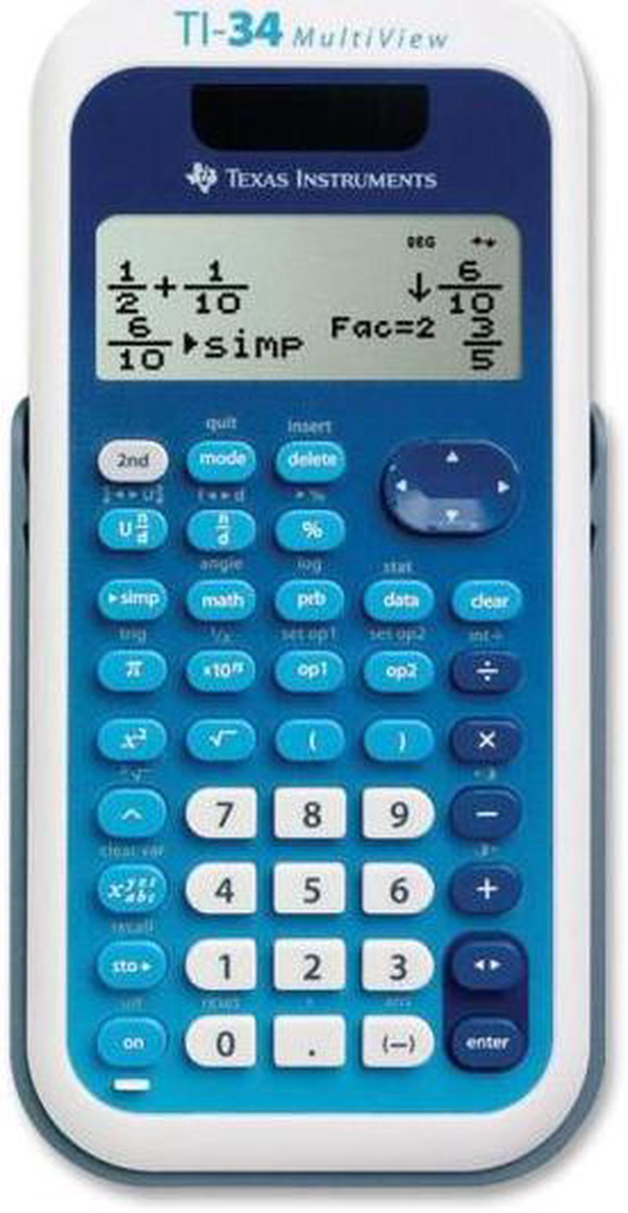 TEXAS INSTRUMENT TEXTI34MV Texas Ti-34Mv 4-Line - Dual Pwr Fraction Calc