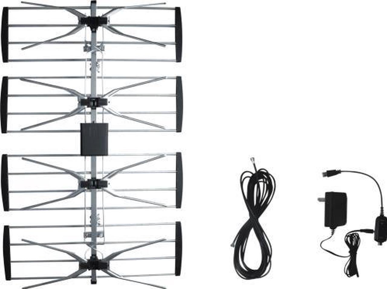 Digiwave ANT2092 Outdoor TV antenna with booster, with 8m 3C-2V coaxial cable,with CUL approval adaptor