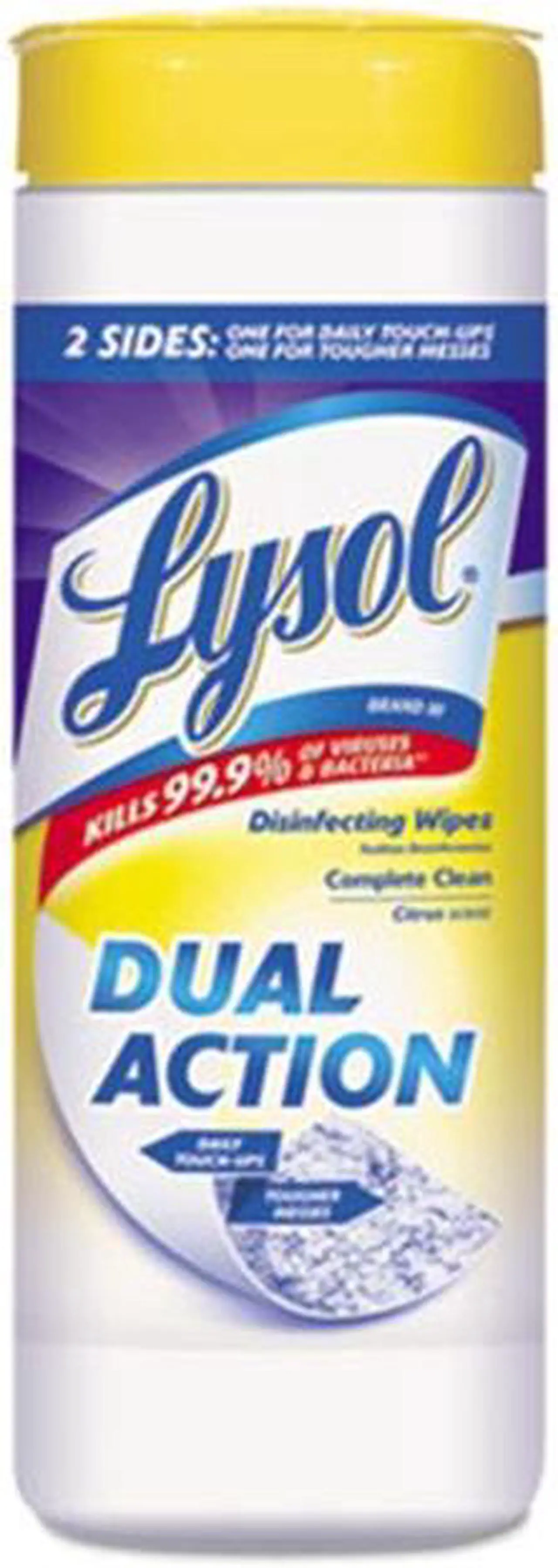 Main image of LYSOL Brand LYSOL Dual Action Disinfecting Wipes, 28 ct. Canister REC81143