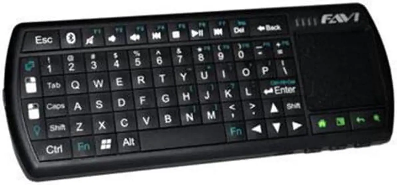 Alt view image 8 of 9 - FAVI FE02BT-BL Bluetooth Backlit Mini Keyboard with Laser Pointer