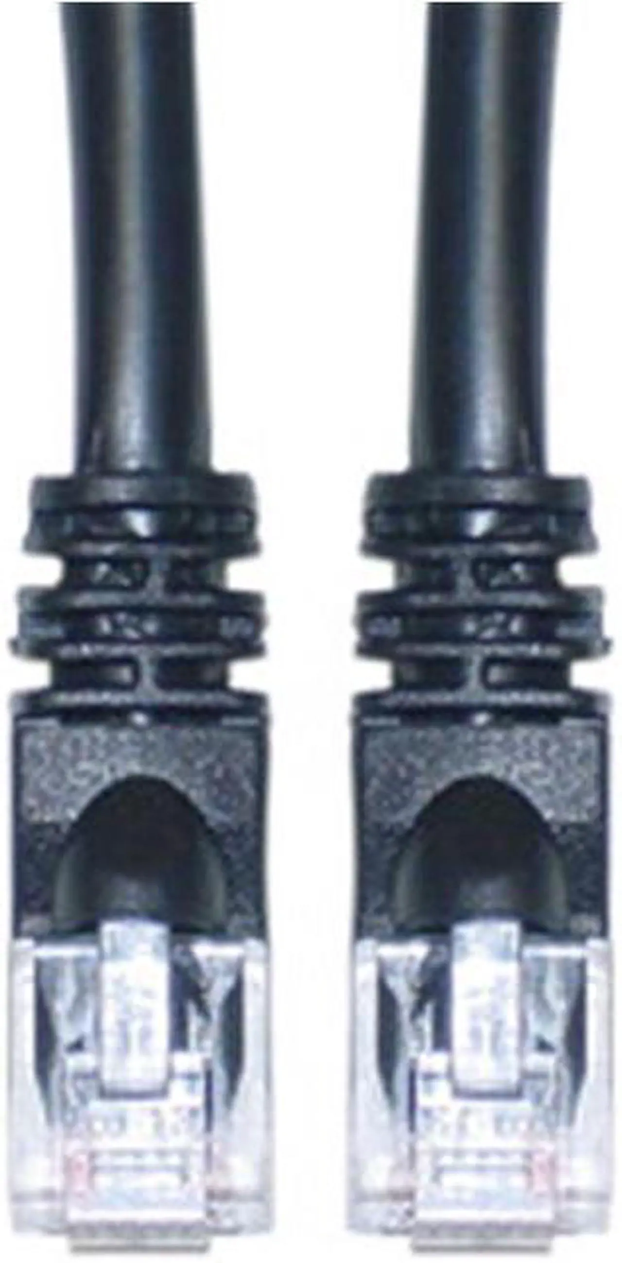 Main image of CableWholesale 13X6-02225 Cat6a Black Ethernet Patch Cable Snagless Molded Boot 500 MHz 25 foot
