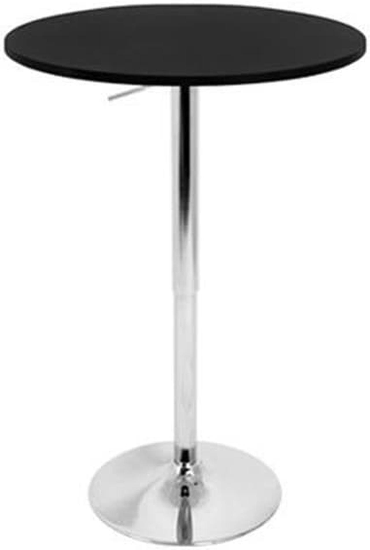 Alt view image 3 of 15 - LumiSource Adjustable Bar Table w/ Black Top BT-ADJ23TW BK