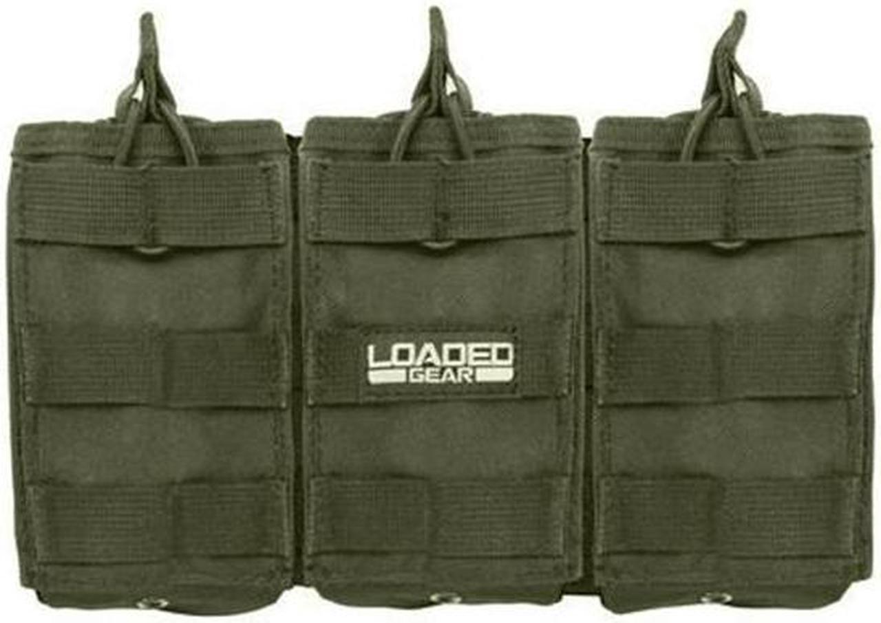 Alt view image 9 of 20 - Loaded Gear CX-200 Triple Magazine Pouch - OD Green