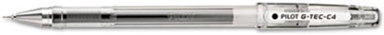 Alt view image 2 of 3 - Pilot 35491 G-Tec-C Ultra Gel Pen, Fine Pen Point Type - 0.4 mm Pen Point Size - Black Gel-based Ink - Clear - 1Each