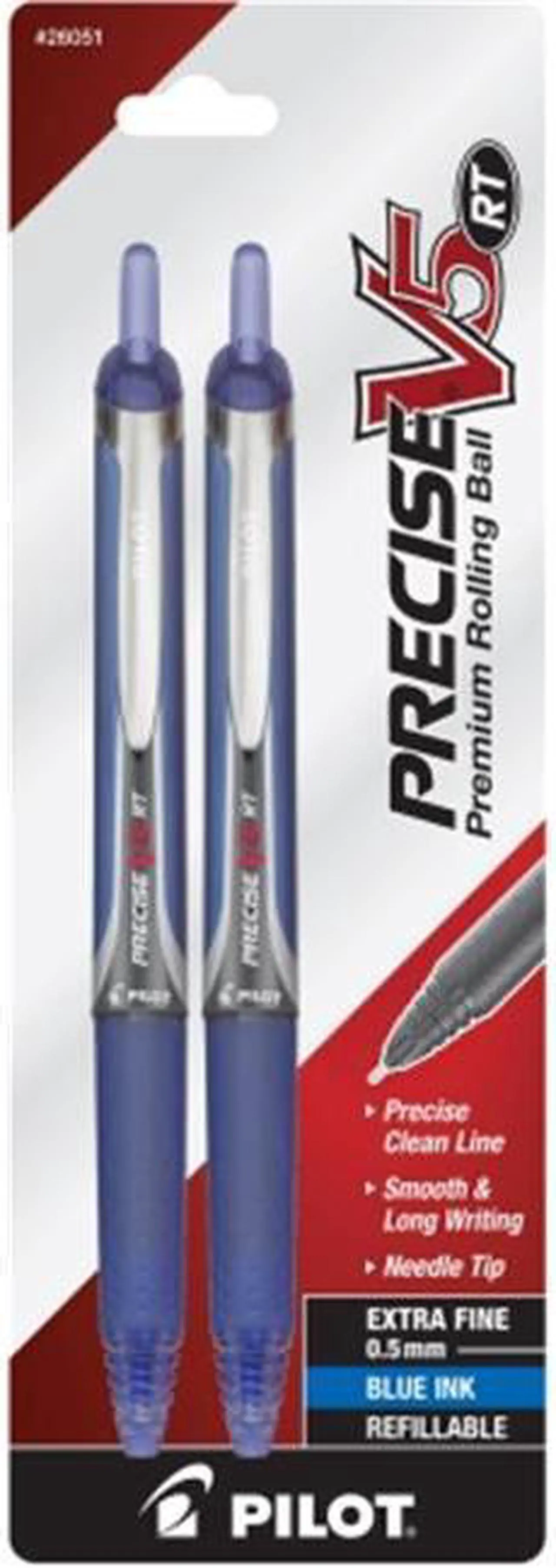 Alt view image 6 of 7 - Precise V5 Retractable Roller Ball Pen 2 Pk*6
