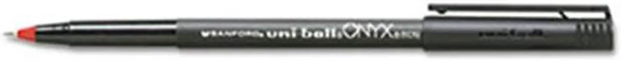 Alt view image 3 of 3 - Sanford Ink Company 60042 Onyx Roller Ball Stick Dye-Based Pen, Red Ink, Micro, Dozen