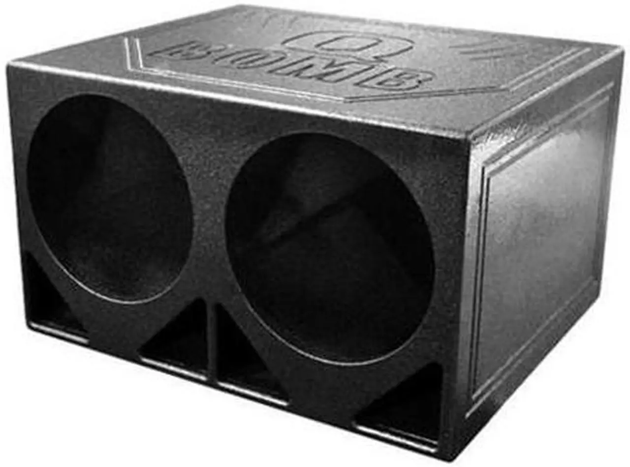 Alt view image 2 of 6 - QPower QBOMB12TB Dual 12" Triangle Ported Car Audio Subwoofer Box Enclosure