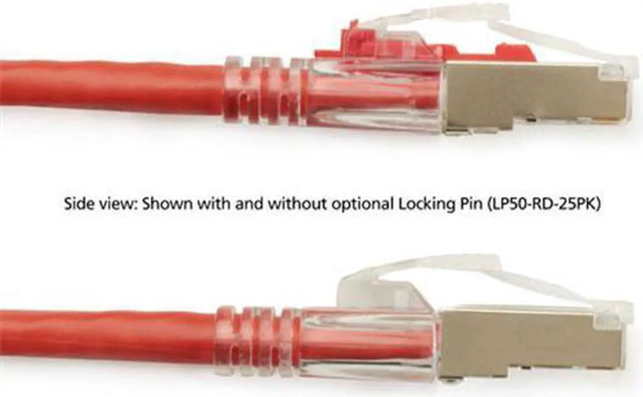 Main image of GigaBase 3 CAT5e 100-MHz Shielded, Stranded, Lockable PVC Cable (F/UTP), Red, 2-ft. (0.6-m)