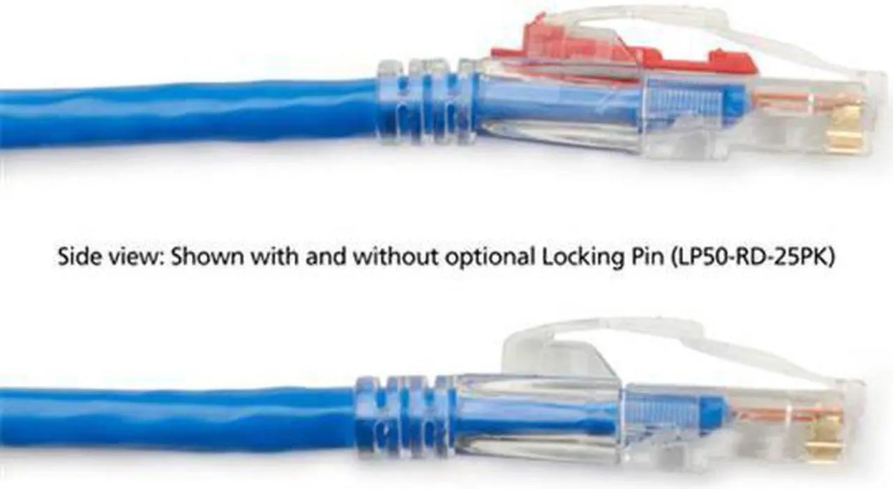 Alt view image 2 of 5 - Black Box C6PC80-BL-15 Taa Gigatrue 3 Cat6 550-Mhz Patch Cable (Utp) , Lockable, Slimline, Blue, 15-Ft