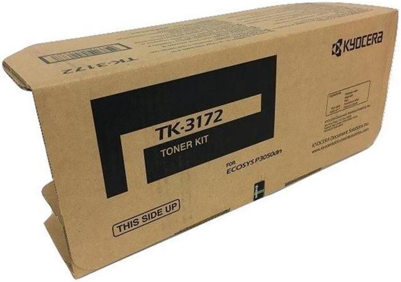 Black Toner Cartridge for Kyocera TK-3172 ECOSYS P3050dn, ECOSYS P3150dn, Genuine Kyocera Brand