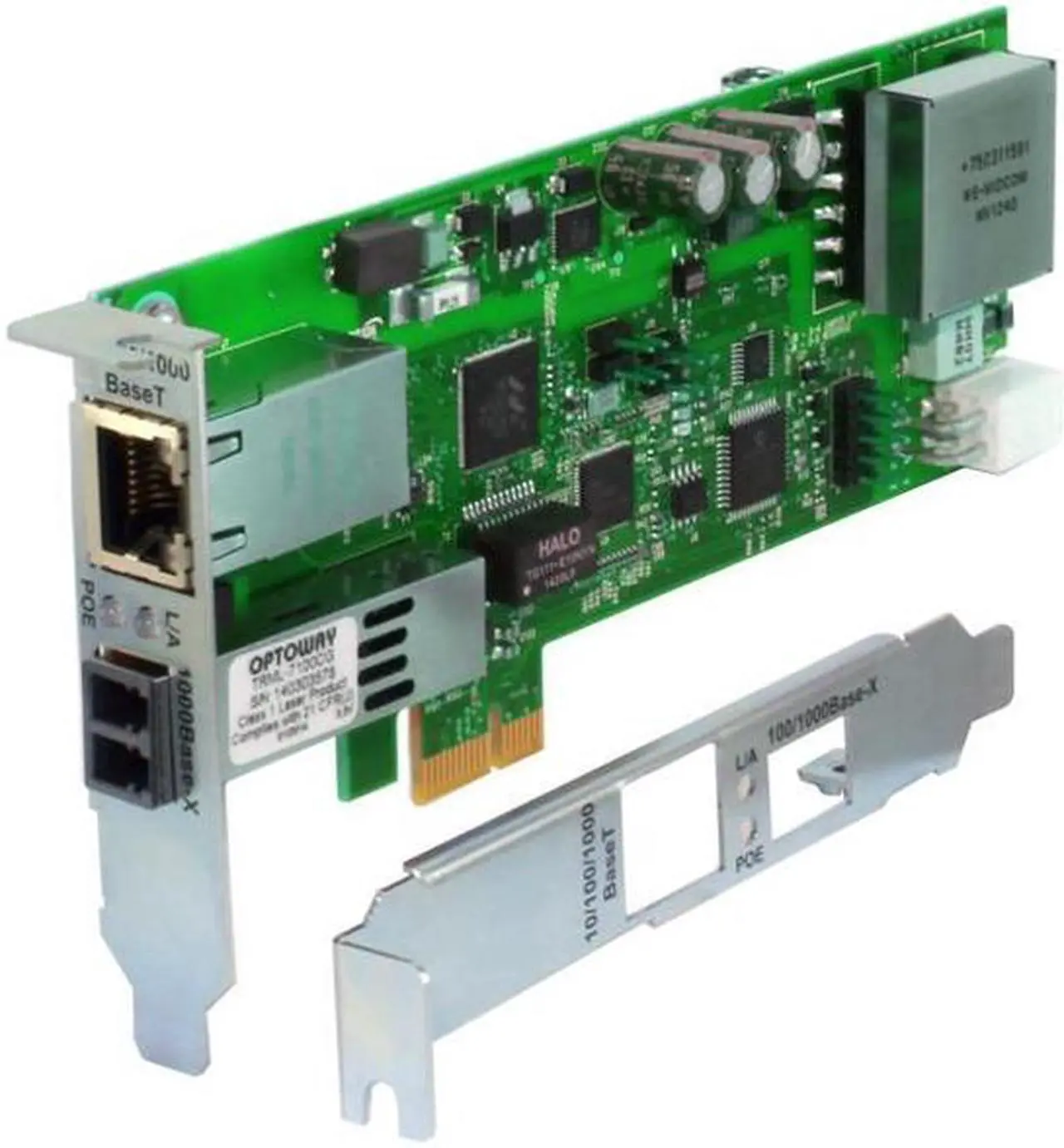 Alt view image 3 of 13 - Transition Networks N-GXE-POE-LC-01 Gigabit Ethernet Card
