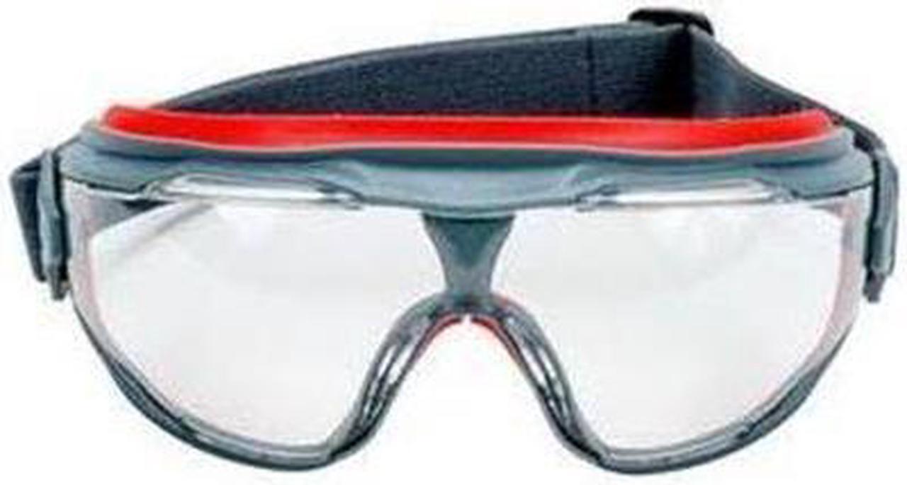 Alt view image 3 of 3 - 3M GG501SGAF Gogglegear 500Series Safety Goggles, Antifog, Red/Black Frame, Clear Lens,10/Ctn