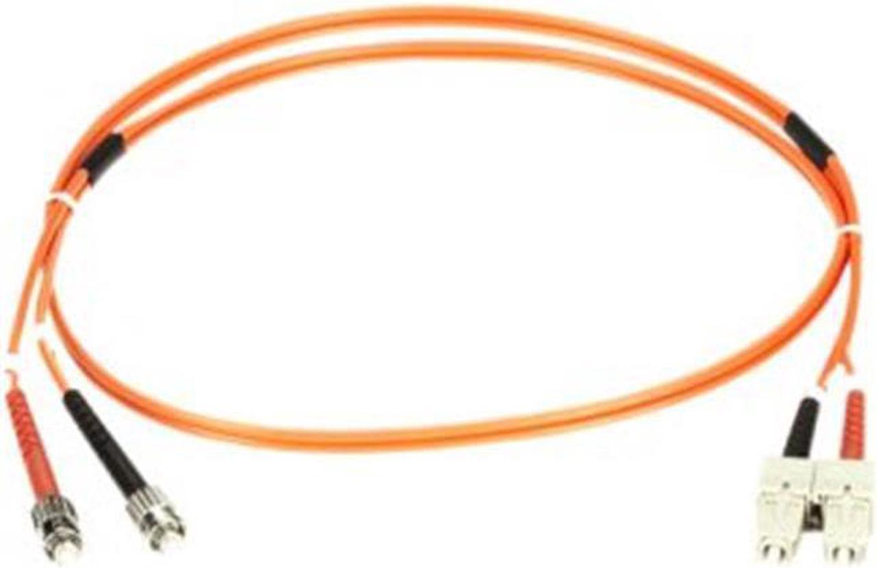 Alt view image 2 of 3 - OM2 50/125 MULTIMODE FIBER OPTIC PATCH CABLE - OFNR PVC, ST-SC, ORANGE, 1-M (3.2