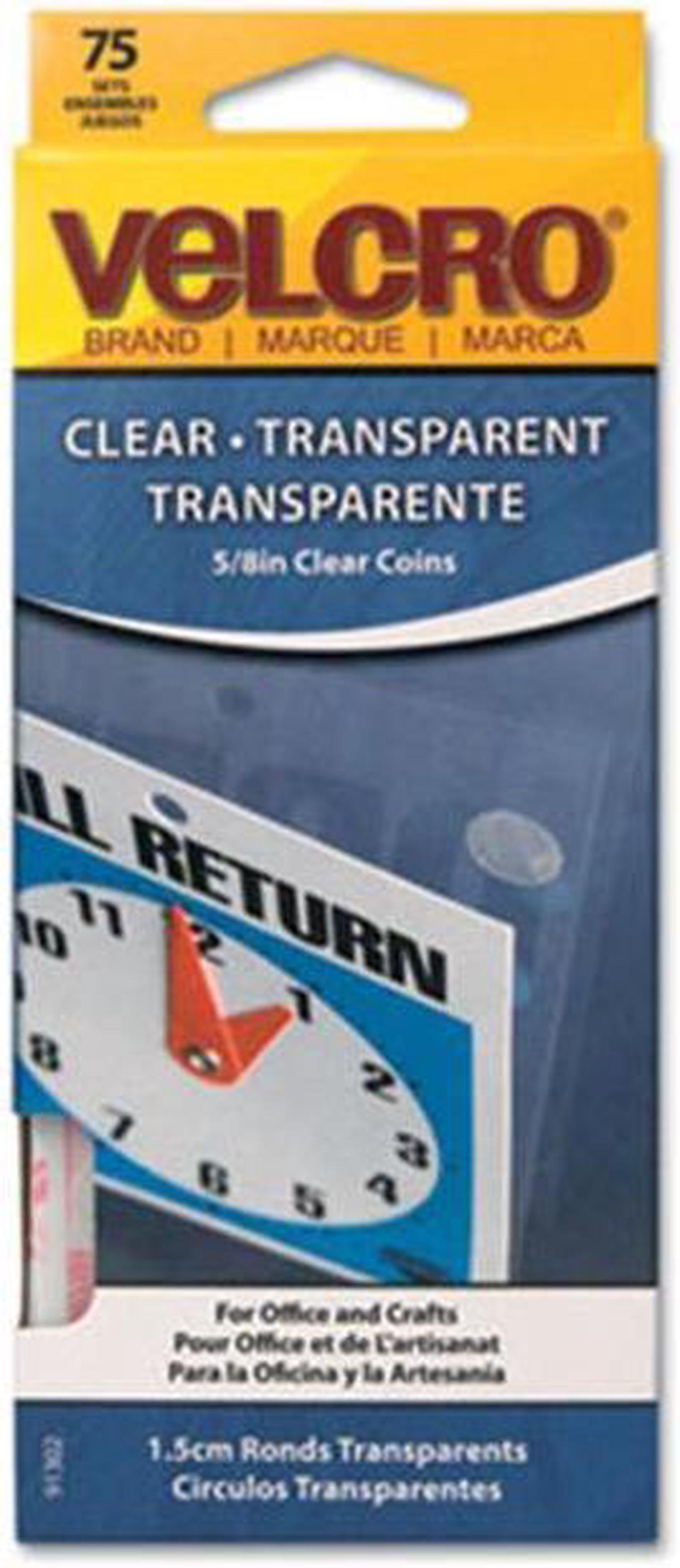 Alt view image 6 of 17 - Velcro 91302 Sticky-Back Hook & Loop Fasteners  5/8   Diameter Coins  Clear  75 per Pack