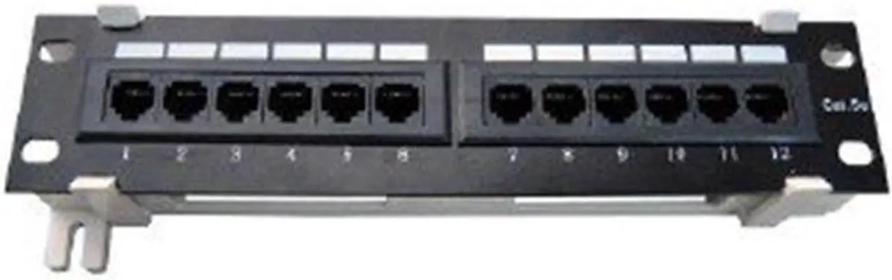 Alt view image 2 of 8 - 4XEM 12 Port CAT5E Wall Mount Patch Panel 12 Port(s) - 12 x RJ-45 - 18U High