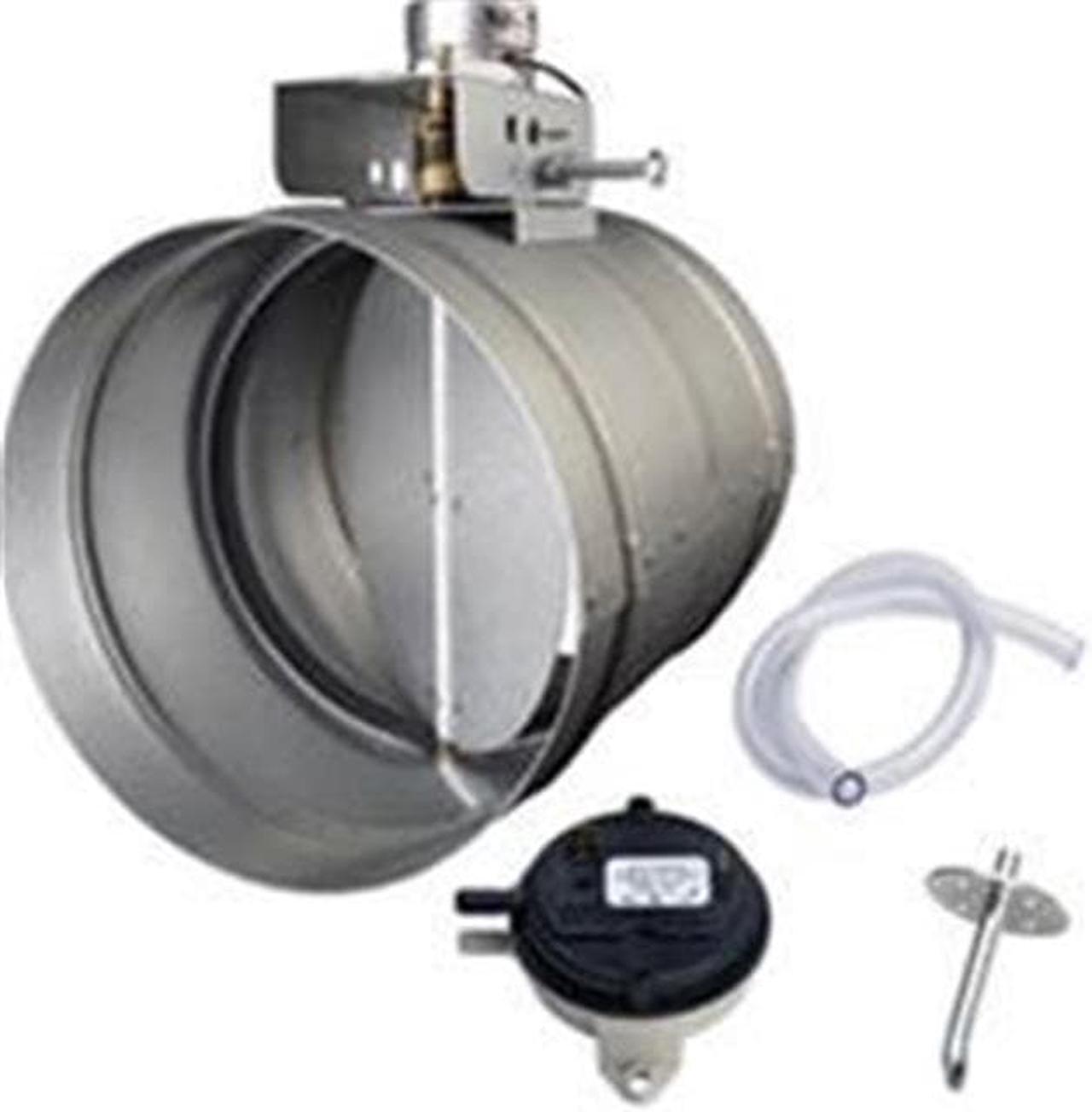Alt view image 2 of 8 - Broan MD10TU 10" Universal Automatic Make-Up Air Damper with Pressure Sensor Kit