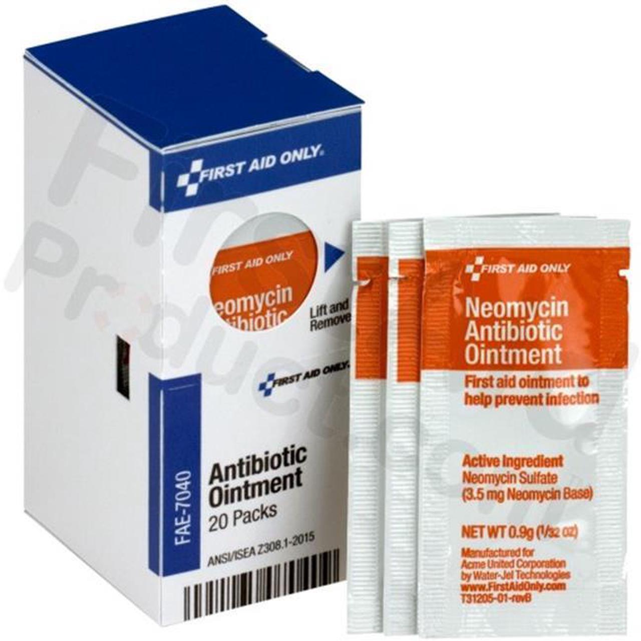 Alt view image 4 of 6 - First Aid Only Refill for SmartCompliance Gen Cabinet Antibiotic Ointment 0.9g Packet 20/Bx FAE7040
