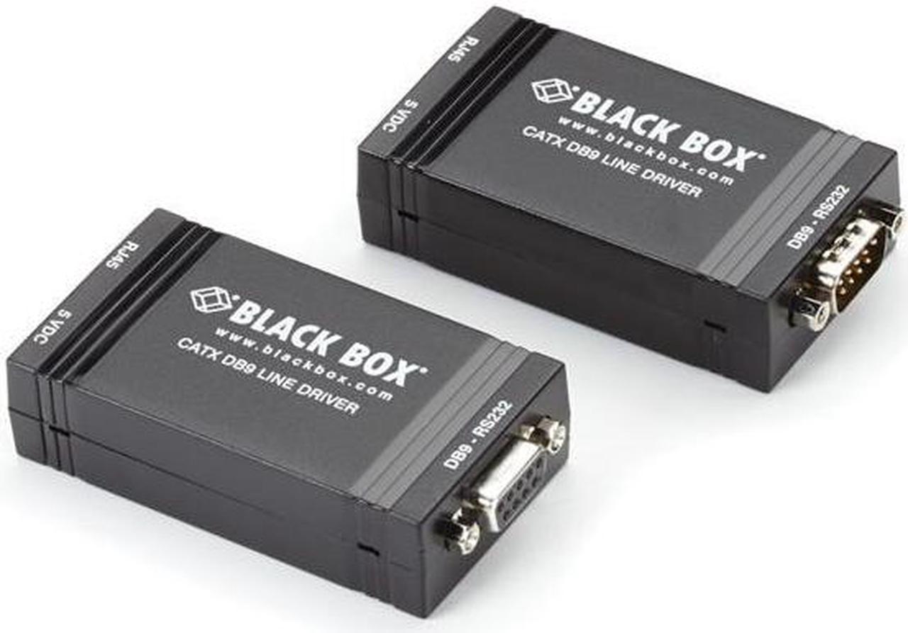 Black Box CATx DB9 Line Driver - Network (RJ-45) - 4000 ft Extended Range