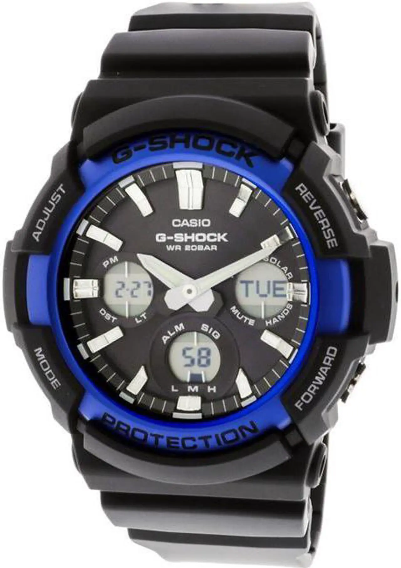 Main image of Casio GAS100B-1A2 G-Shock Polyurethane Analog Quartz Sport Watch, Black