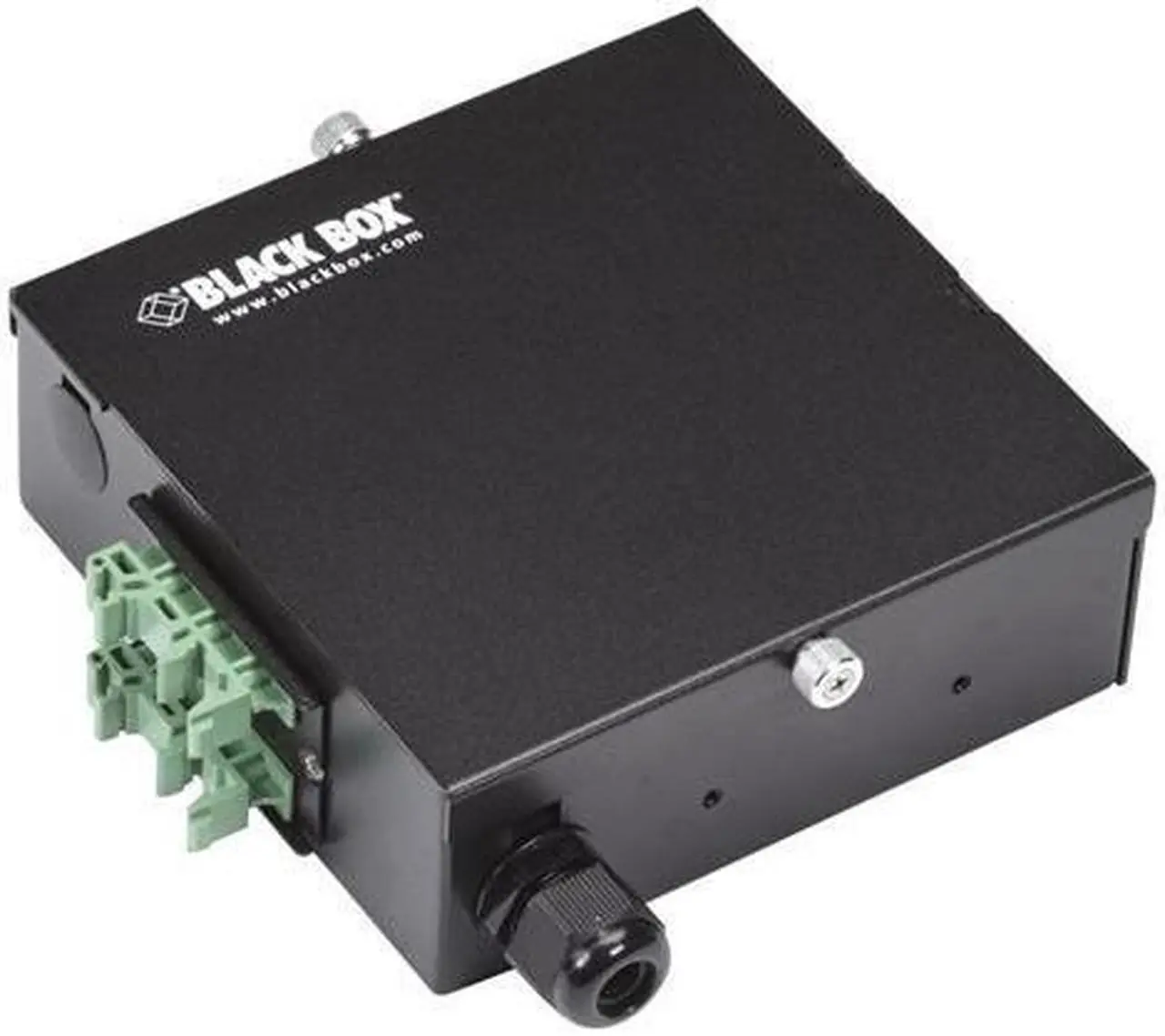 Alt view image 3 of 7 - Black Box JPM398A Wallmount Mini DIN Rail Fiber Enclosure - 1-Slot Adapter