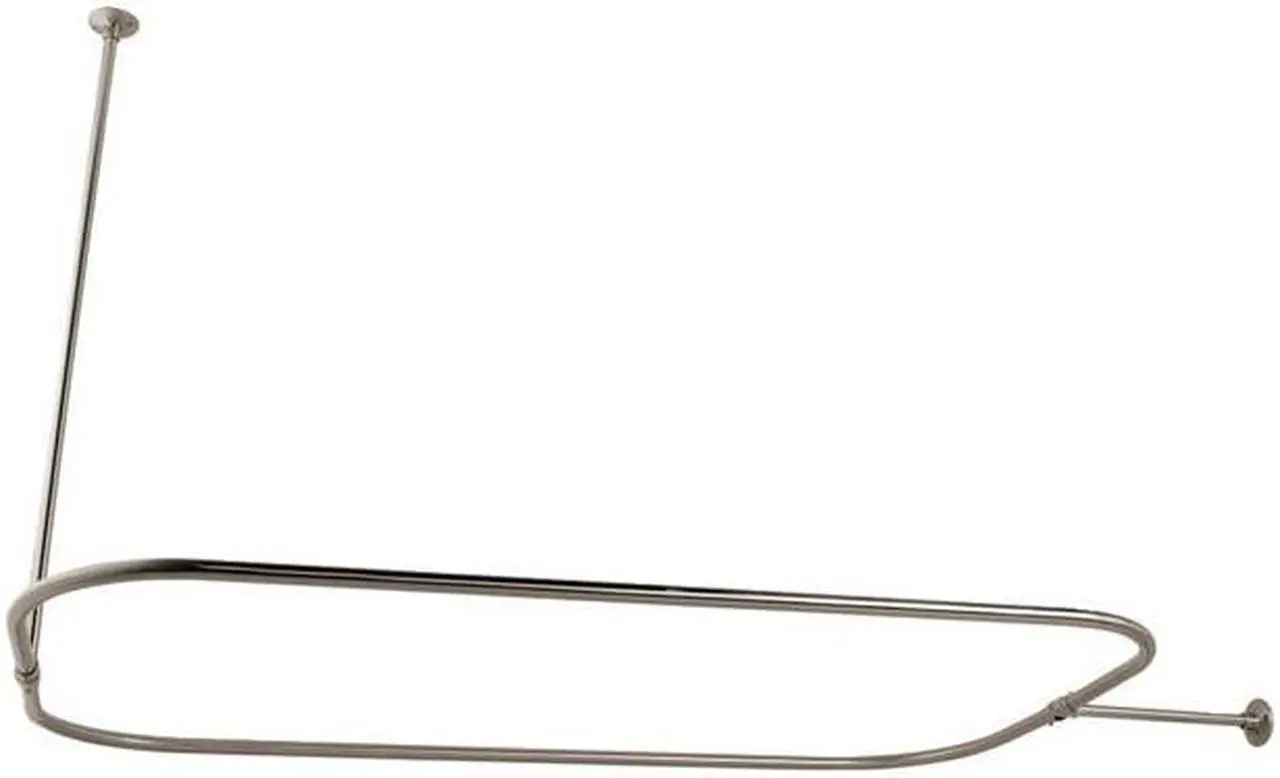 Main image of Kingston Brass CC3156 Rectangular Shower Curtain Rod, Polished Nickel - 30.38 x 25.25 x 44.5 in.