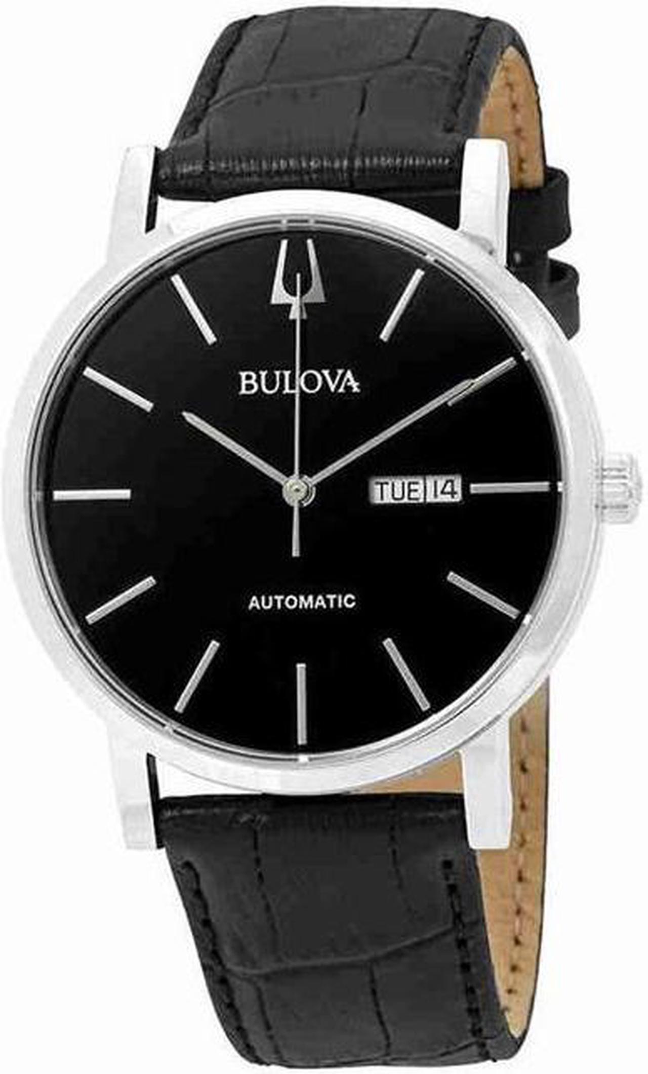 Alt view image 4 of 7 - Bulova 96C131 Classic Automatic Men's Watch Black 42mm Stainless Steel