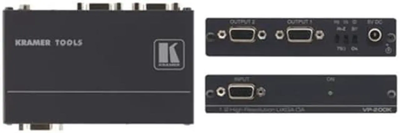 Main image of Kramer Electronics - 11-70769190 - Kramer 1:2 Computer Graphics Video Distribution Amplifier - 400 MHz to 400 MHz - VGA