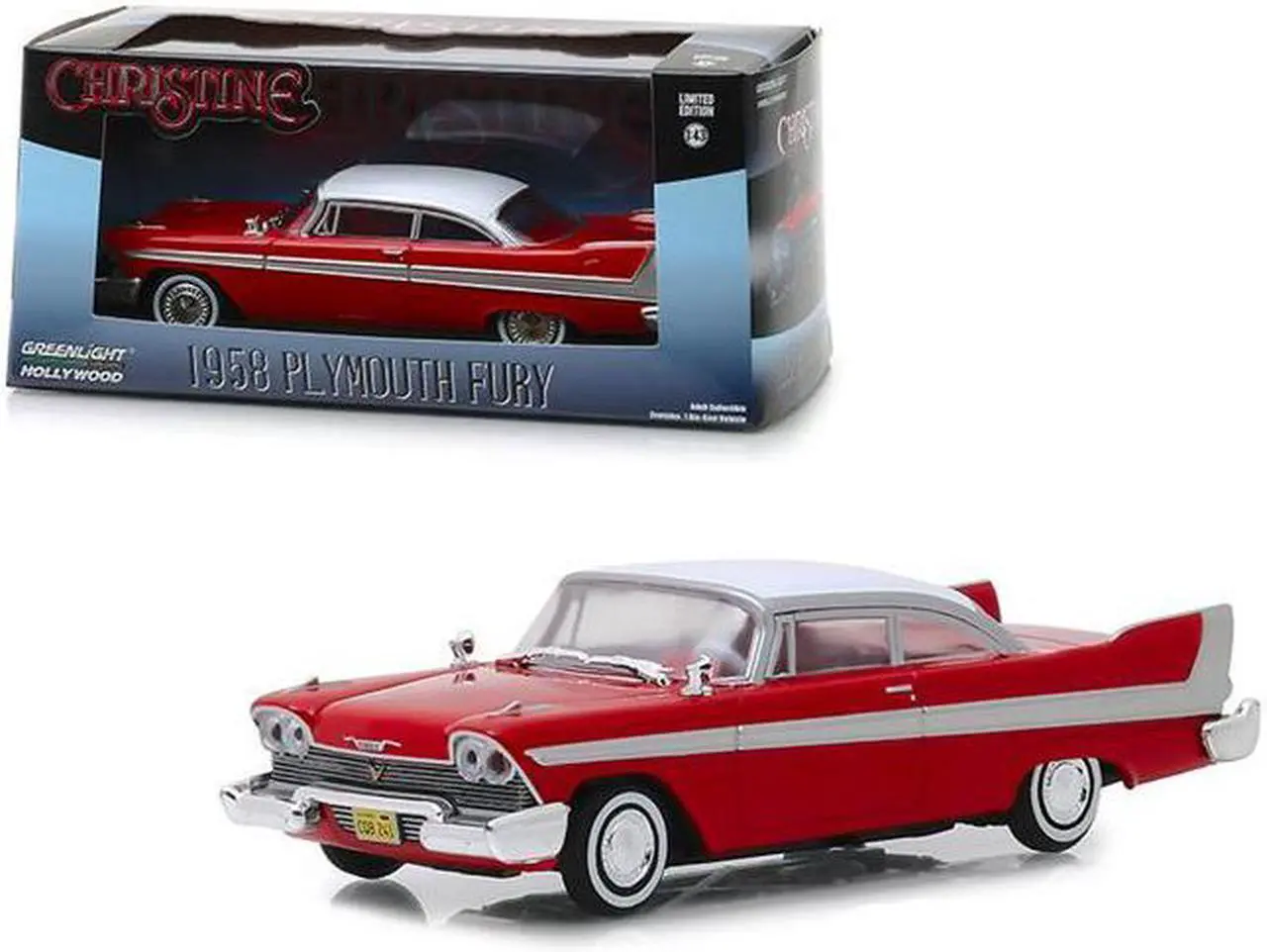 Alt view image 2 of 7 - 1958 Plymouth Fury Red "Christine" (1983) Movie 1/43 Diecast Model Car by Greenlight