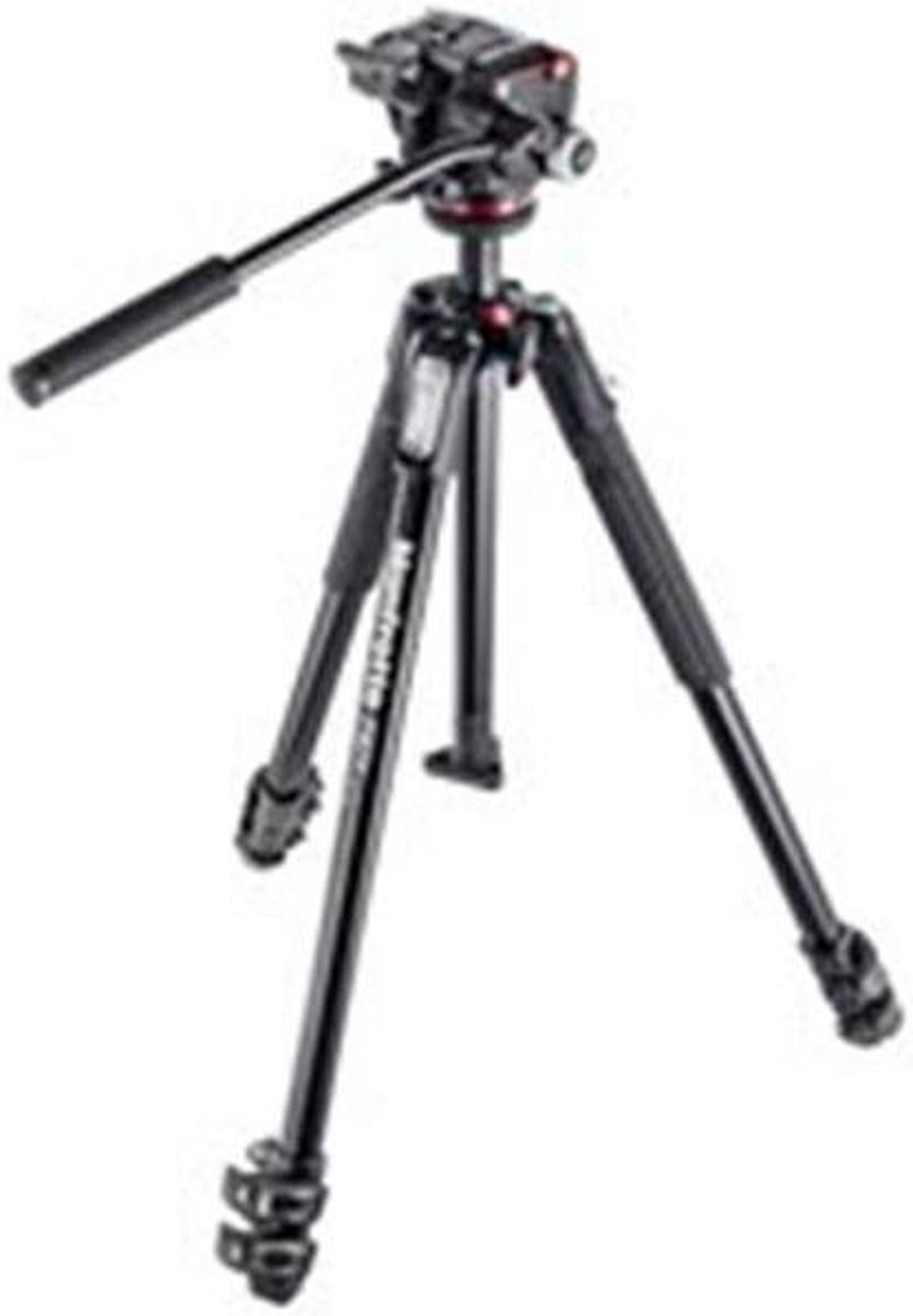 Alt view image 4 of 4 - Manfrotto 190X 3 Section Aluminum Tripod with XPRO Fluid Head #MK190X3-2W